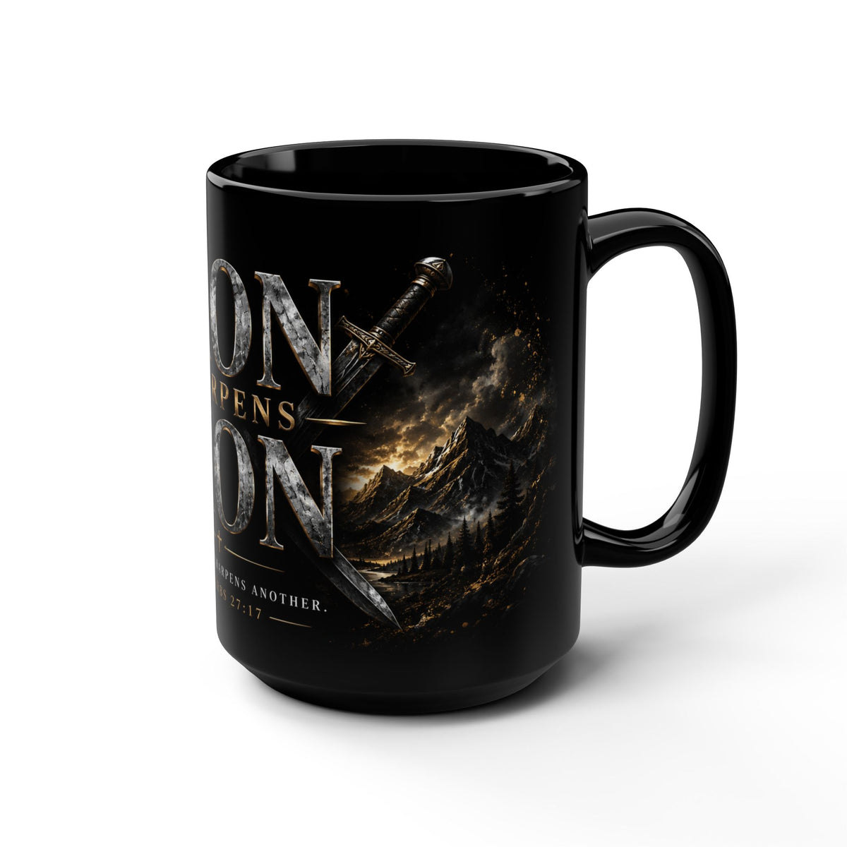 Iron Sharpens Iron Mug | Proverbs 27:17 Scripture Coffee Cup