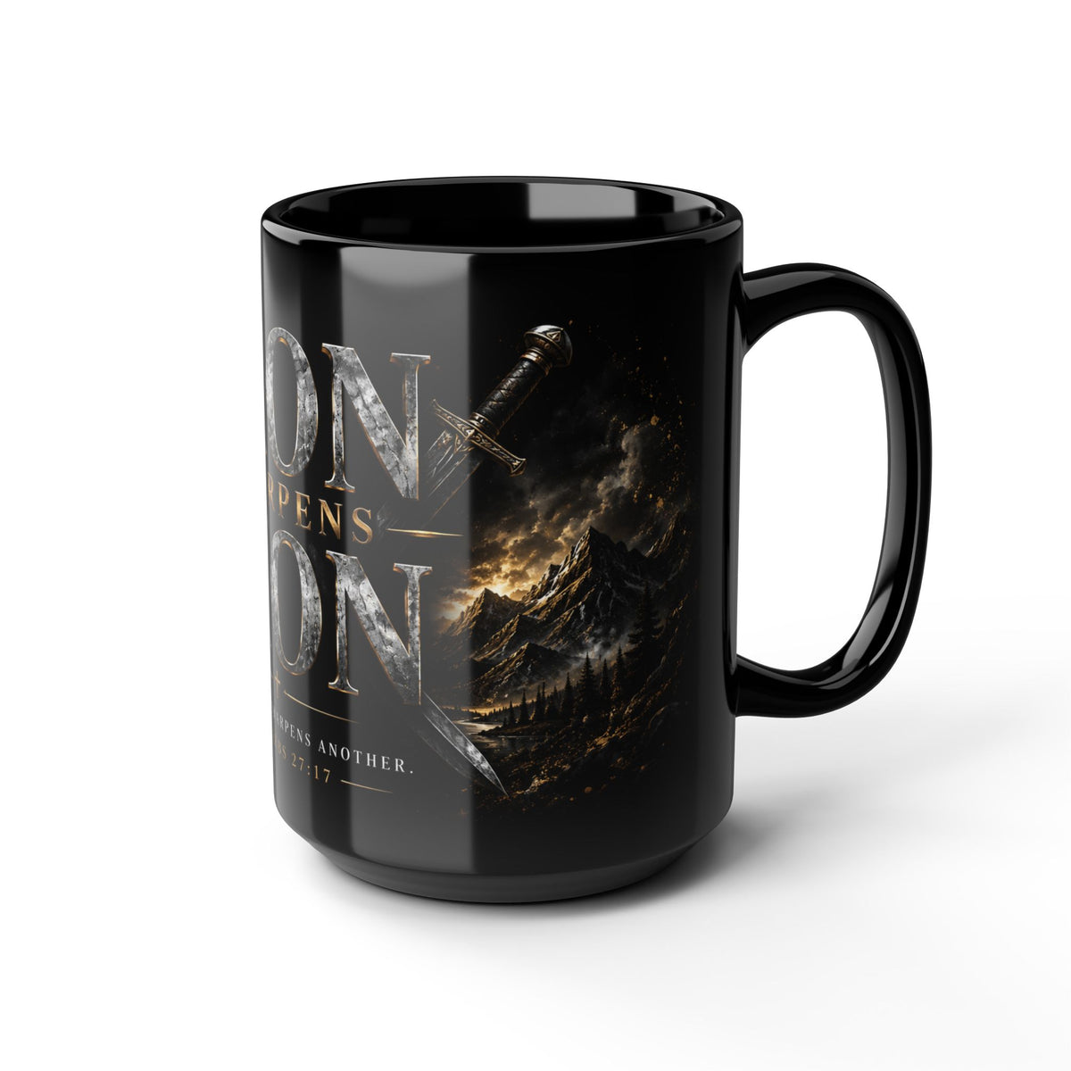 Iron Sharpens Iron Mug | Proverbs 27:17 Scripture Coffee Cup