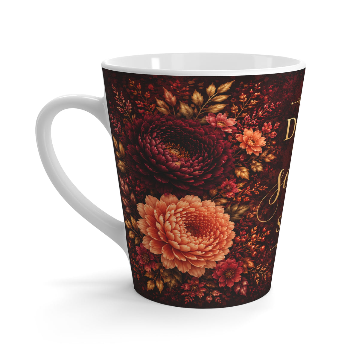 Drinks That Soothe The Soul Mug | Floral Autumn Tea Coffee Ceramic