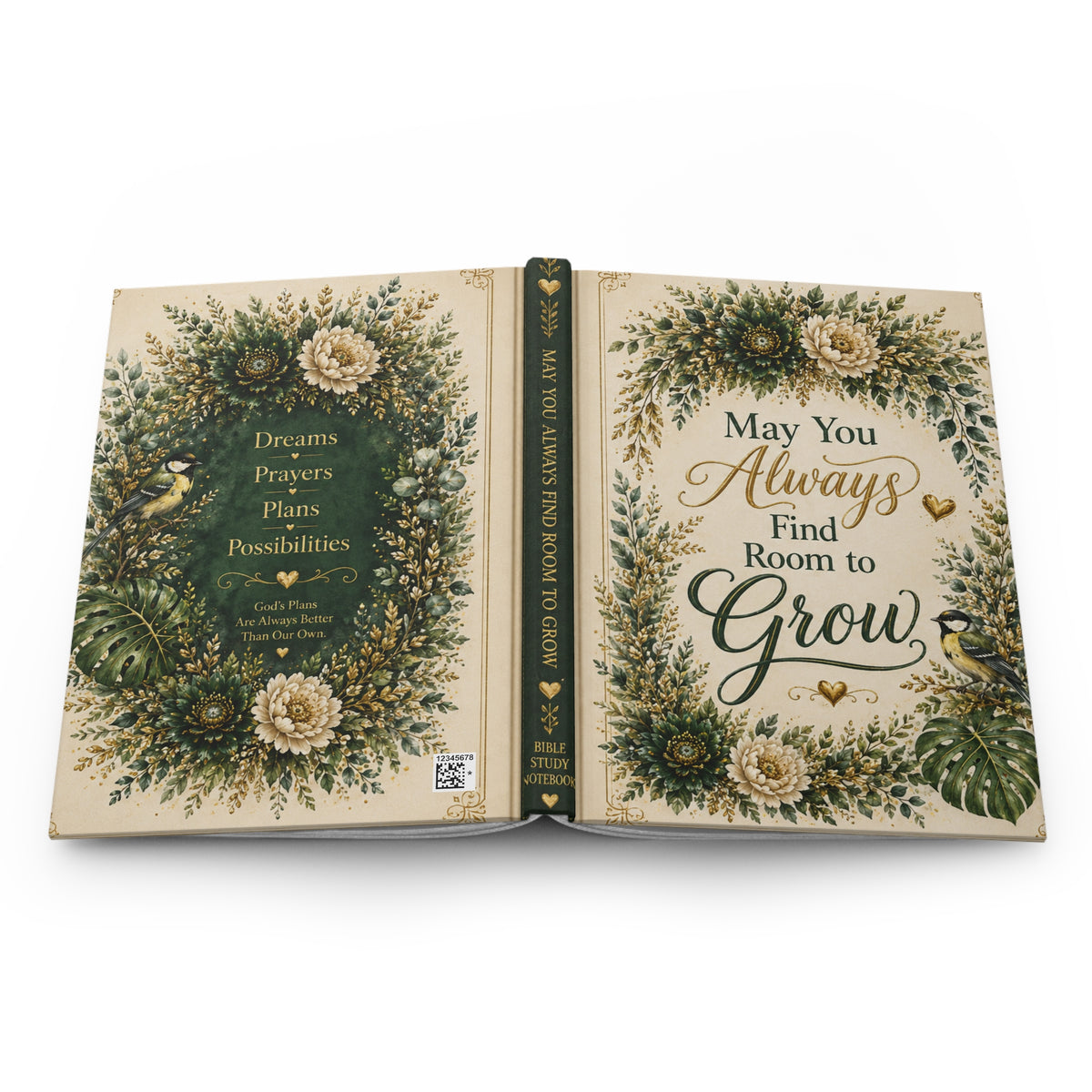 May You Always Find Room to Grow Hardcover Journal | Floral Botanical Inspirational