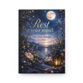 Rest Your Mind hardcover journal | inspirational moonlit floral notebook