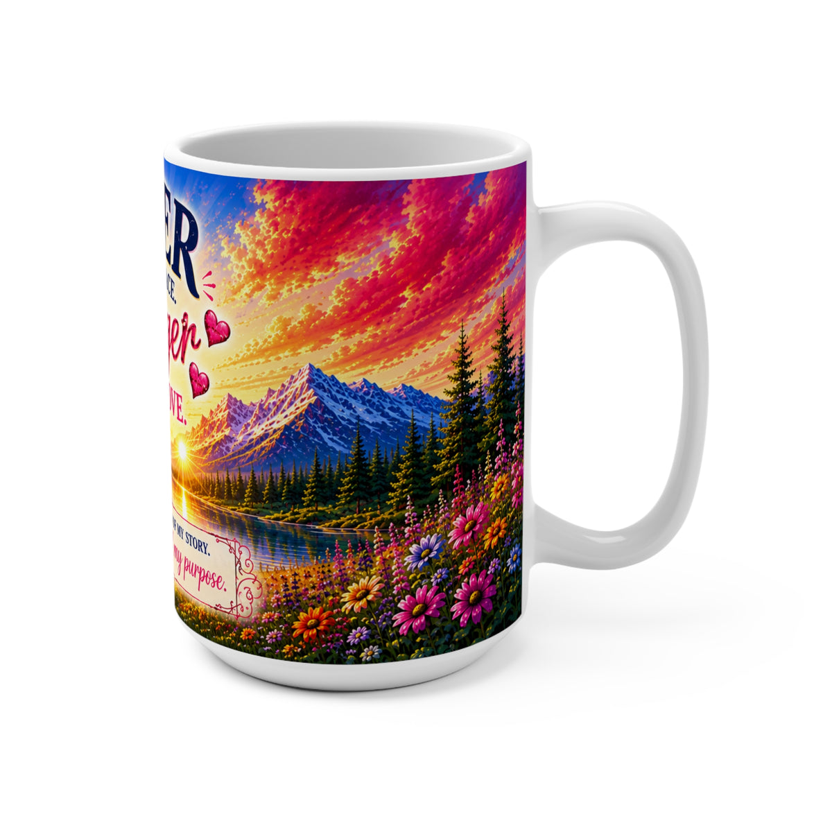 Sober by His Grace Stronger in His Love Mug | Christian Faith Recovery