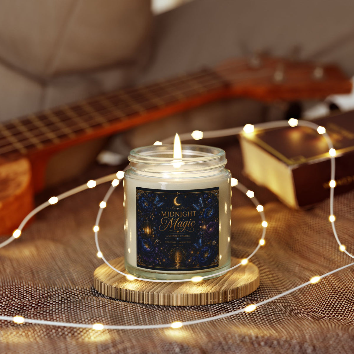Midnight Magic Coconut Apricot Candle | 4oz 9oz Soy-Blend Jar