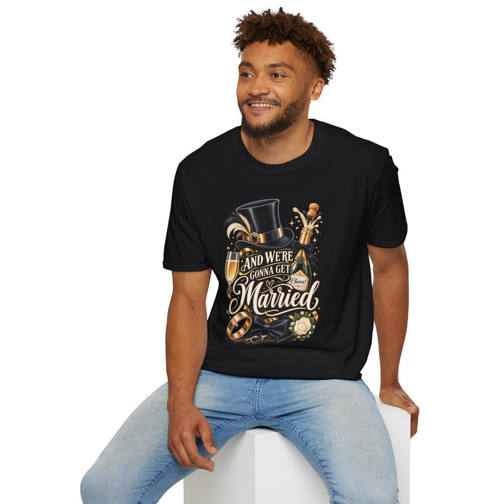 Going to the Chapel Couples T-Shirt | Wedding Veil Ring Bouquet Design