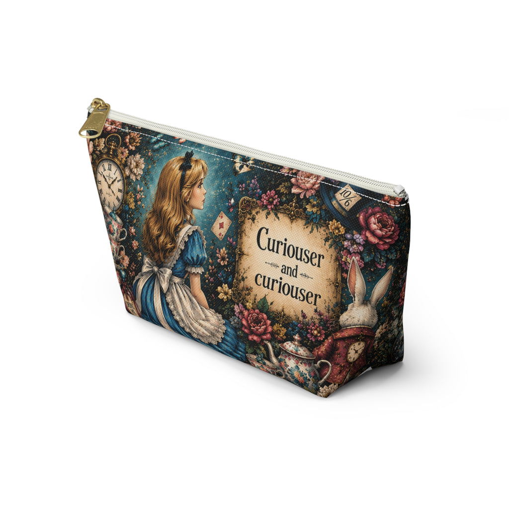 Alice in Wonderland illustration Accessory Pouch | Curiouser Curiouser T-bottom