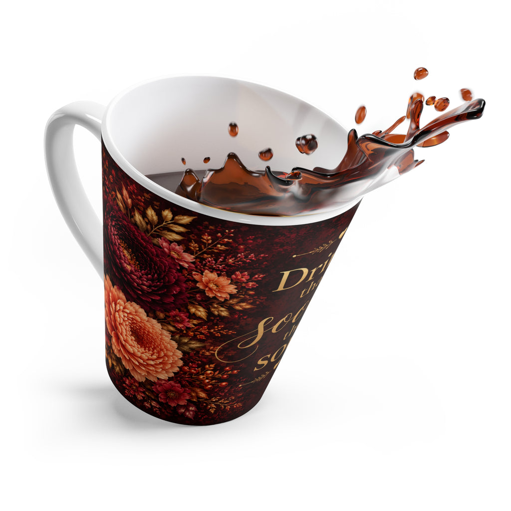 Drinks That Soothe The Soul Mug | Floral Autumn Tea Coffee Ceramic