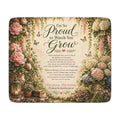 Proud to Watch You Grow Blanket | Floral Sherpa Throw, Inspirational Quote