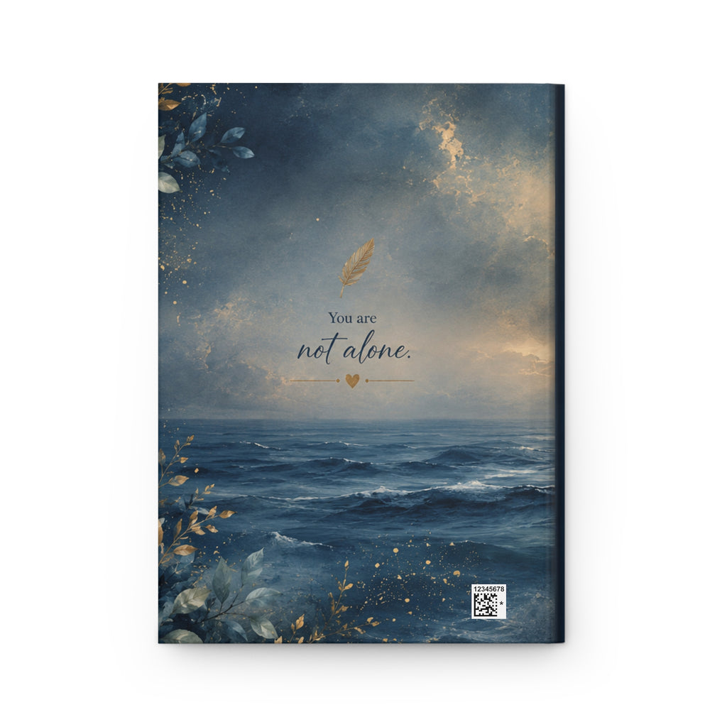 When You Pass Through Deep Waters hardcover journal | Isaiah 43:2 ocean devotional