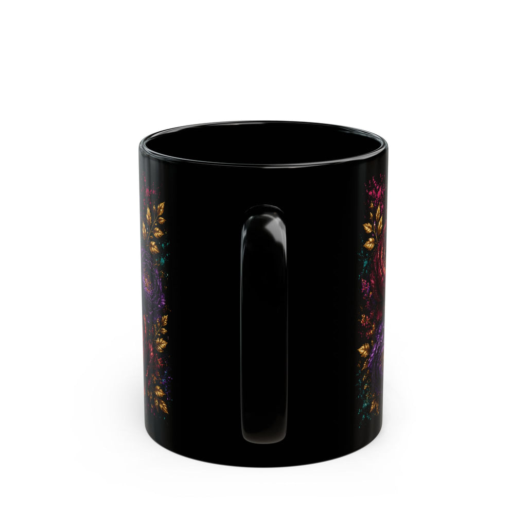 Sweet Friendship Refreshes the Soul Mug | Black Floral Scripture Coffee Mug