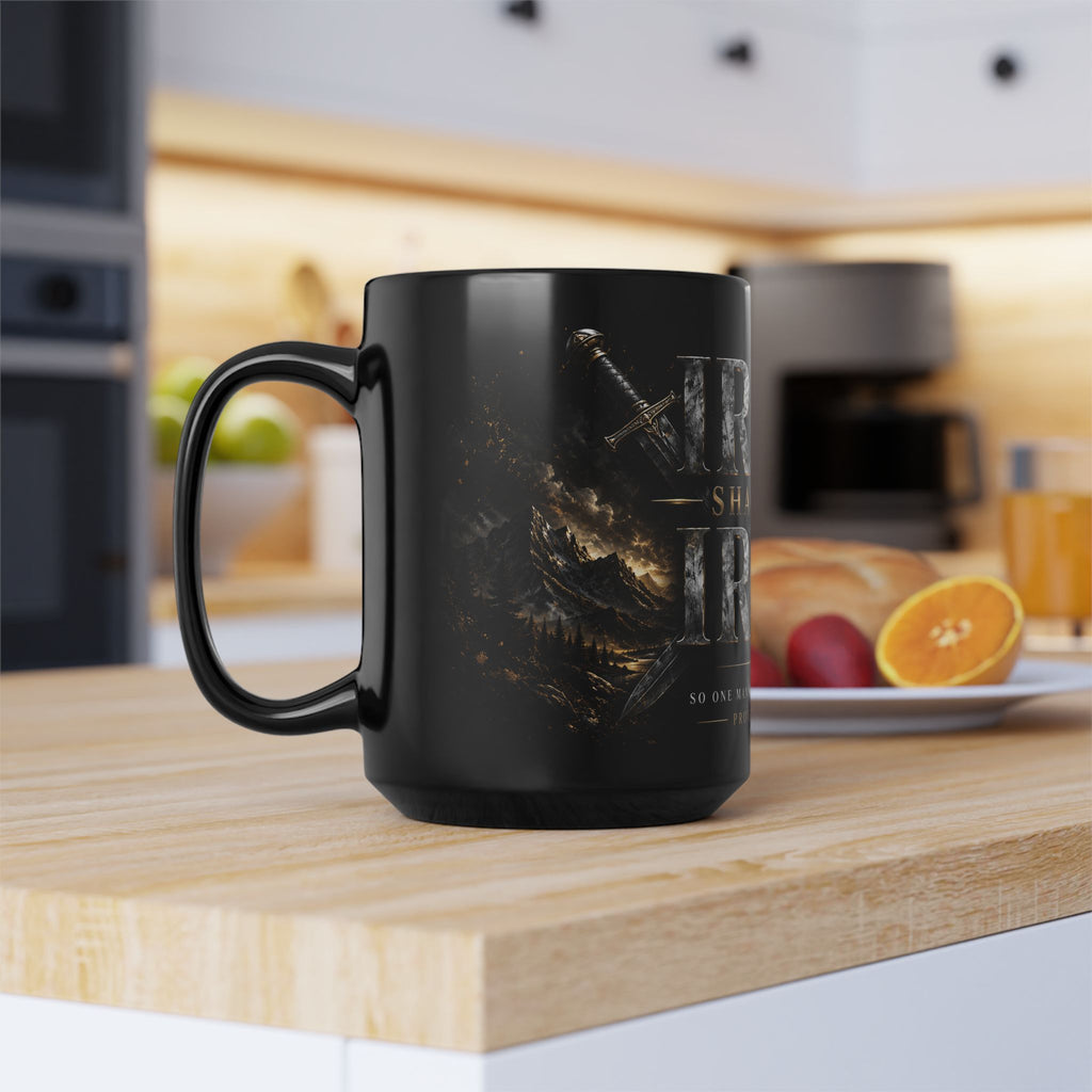 Iron Sharpens Iron Mug | Proverbs 27:17 Scripture Coffee Cup