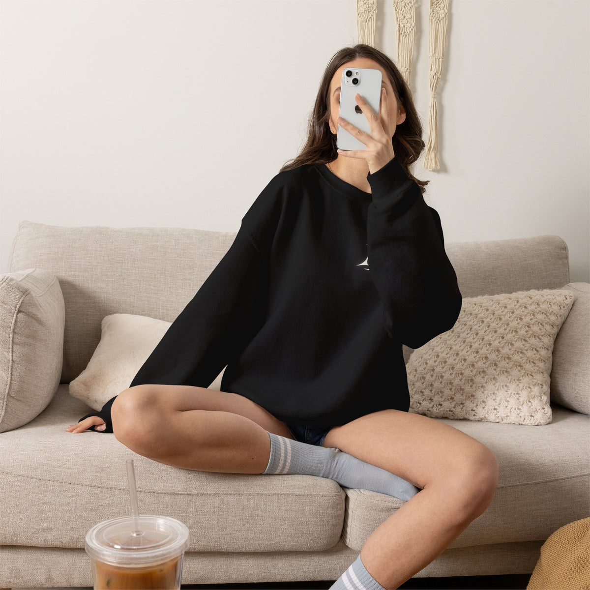 Just Eloped Mountain Scene Sweatshirt | Mrs. Script Chest Logo