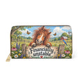 Financially Unstable Horse Zipper Wallet | Cute Farm Animal Illustration