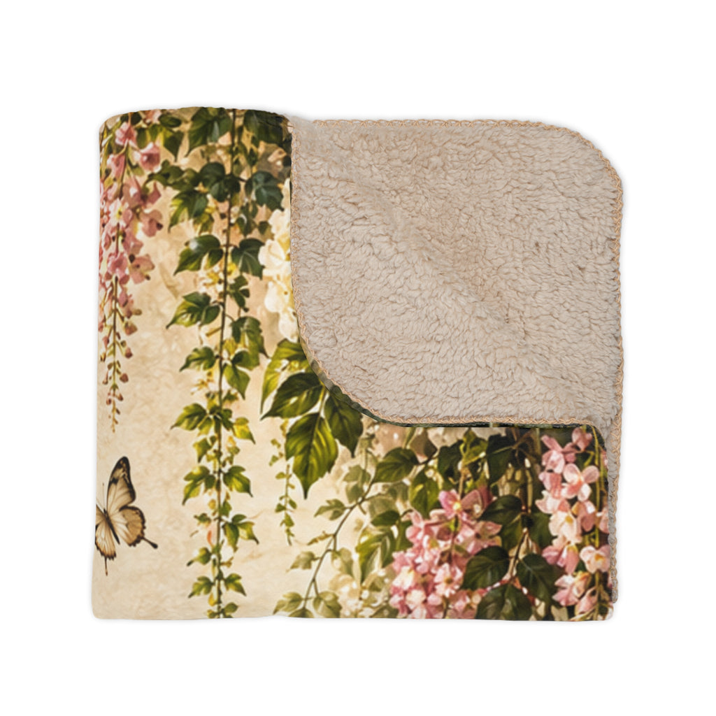 Proud to Watch You Grow Blanket | Floral Sherpa Throw, Inspirational Quote