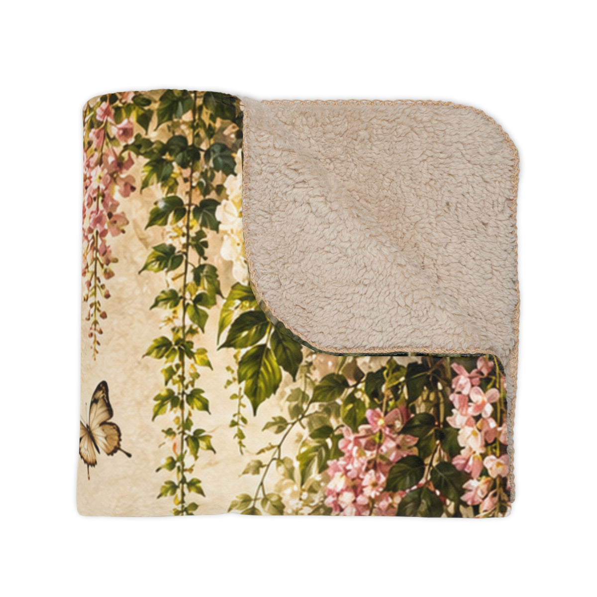 Proud to Watch You Grow Blanket | Floral Sherpa Throw, Inspirational Quote