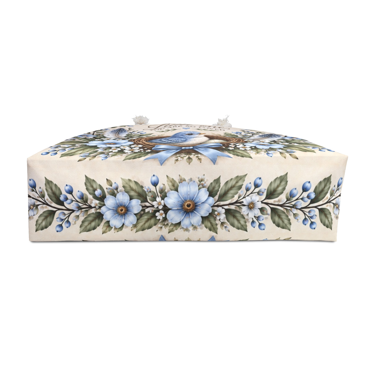 Little Nest Little One You Are So Loved Weekender Bag | Blue Bird Nest Floral