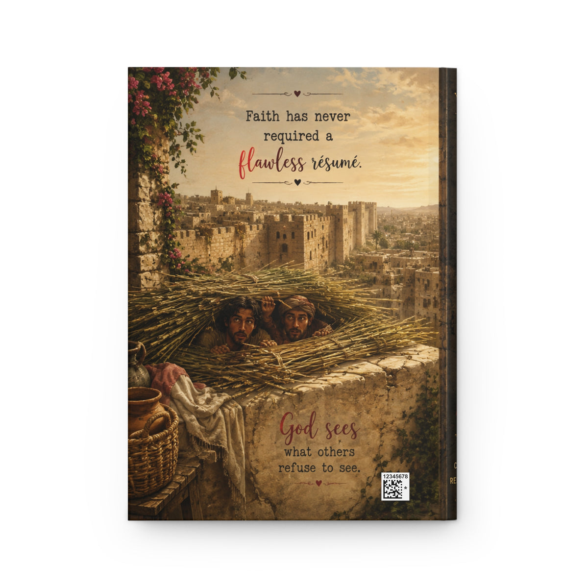 Rahab Bible Story Illustration Hardcover Journal | Faith Encouragement Notebook