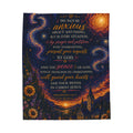 Starry Night Scripture Velveteen Blanket | Philippians 4:6-7 verse