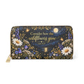 Consider How the Wildflowers Grow Zipper Wallet | Floral Bible Verse Luke 12:27