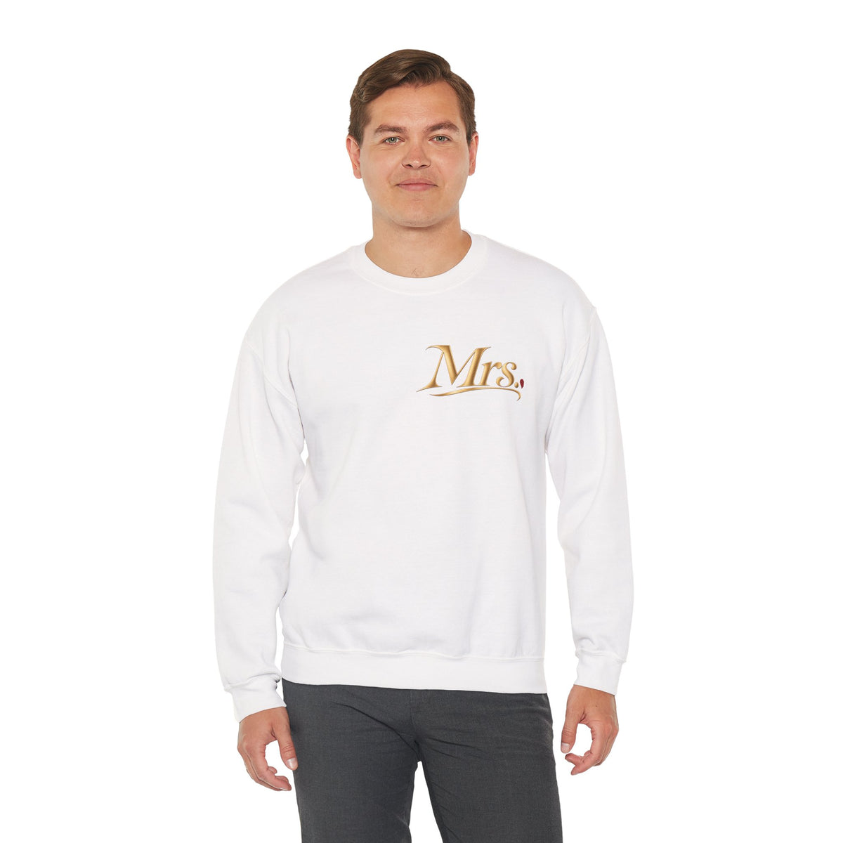 Just Eloped Mountain Scene Sweatshirt | Mrs. Script Chest Logo