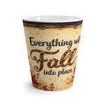 Everything Will Fall Into Place Latte Mug | Autumn Leaves, Rustic Fall Quote