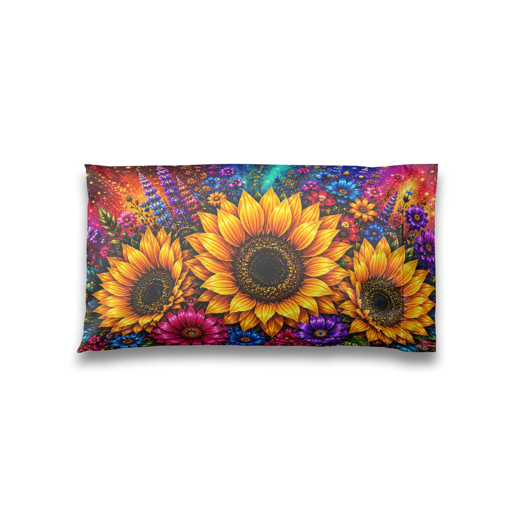 Sunflower Bouquet Satin Pillowcase | Vibrant Floral Body Pillowcase