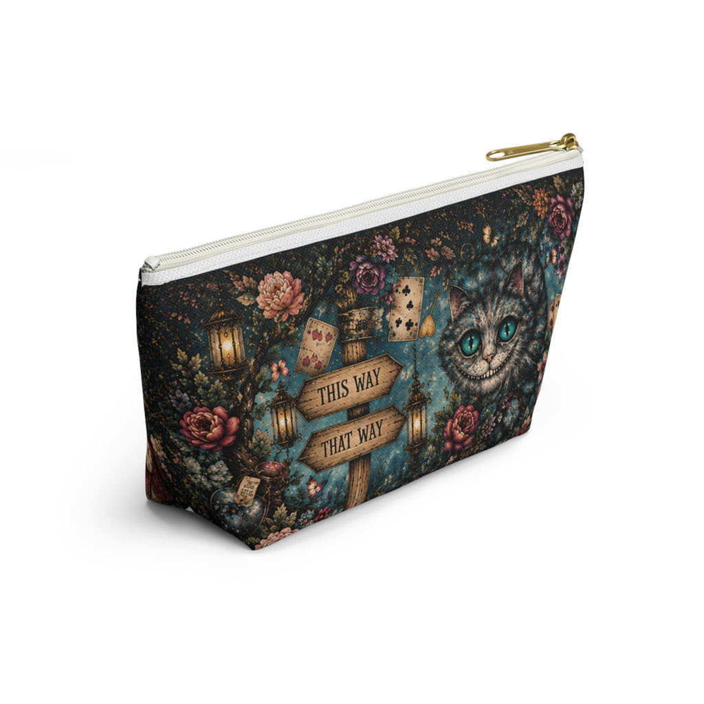 Alice in Wonderland illustration Accessory Pouch | Curiouser Curiouser T-bottom
