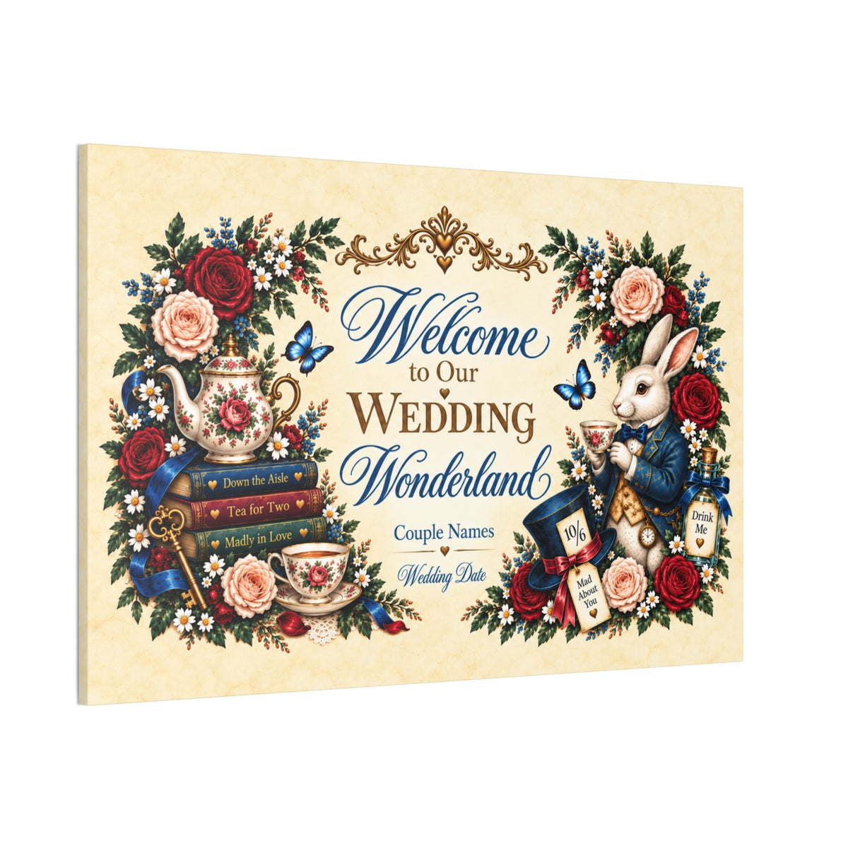 Welcome to Our Wedding Wonderland Canvas