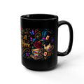 We Are  All Mad Here Mug | Alice Tea Party Black 15oz Ceramic