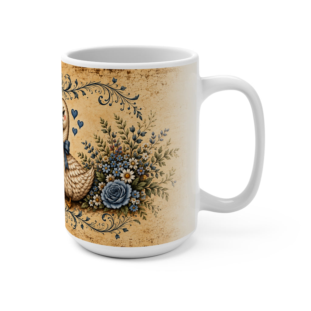 Rage Consumes Me mug | Vintage duck illustration, floral folk art
