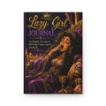 Lazy Girl journal Hardcover Journal | I already took my bra off purple gold cover