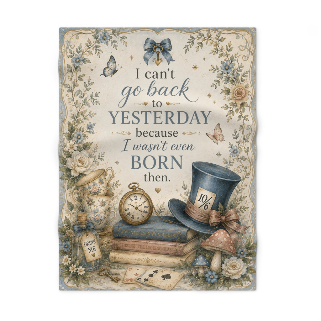 Little Wonderland quote Baby Blanket | vintage storybook design