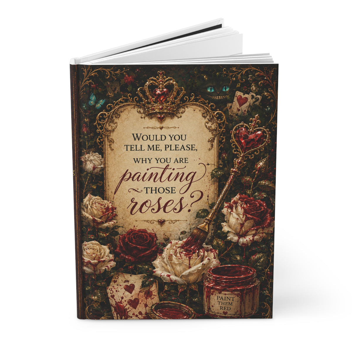 Alice in Wonderland Roses Journal Hardcover