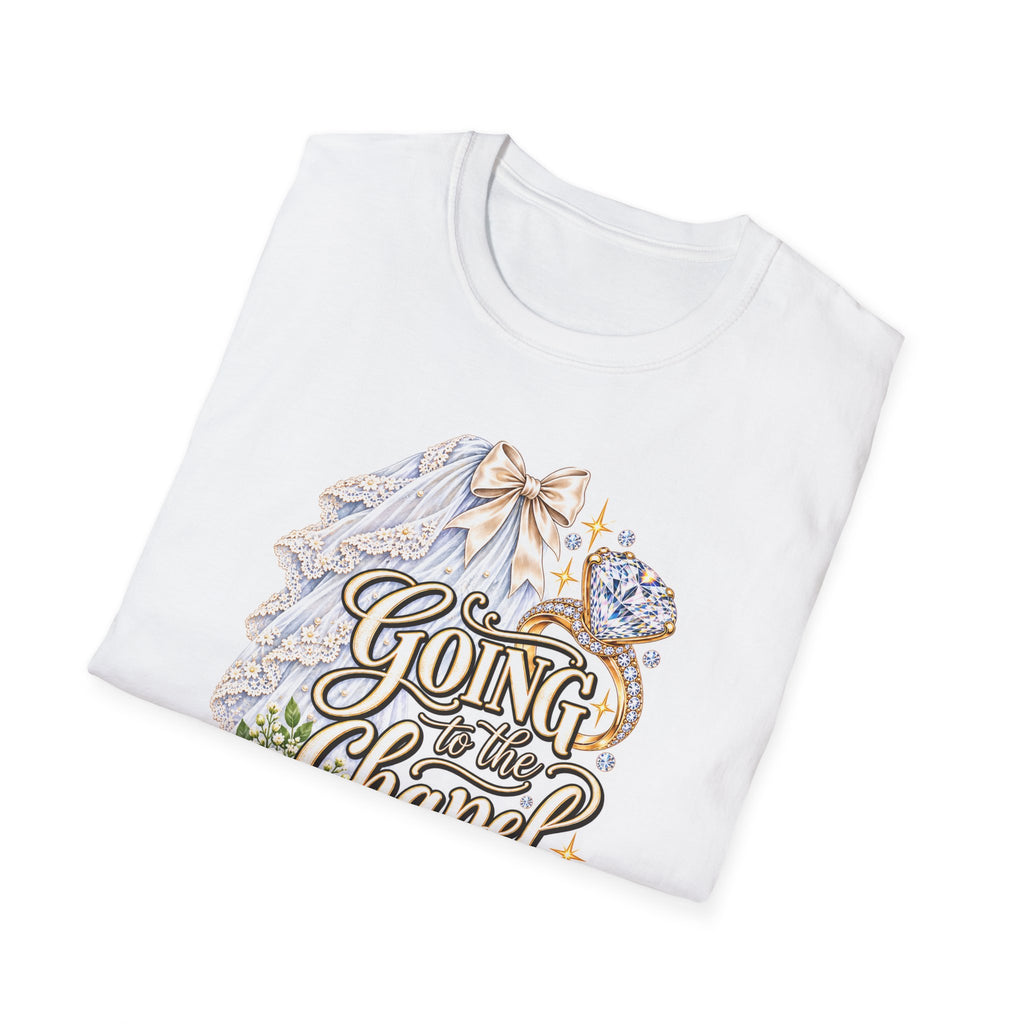 Going to the Chapel Couples T-Shirt | Wedding Veil Ring Bouquet Design
