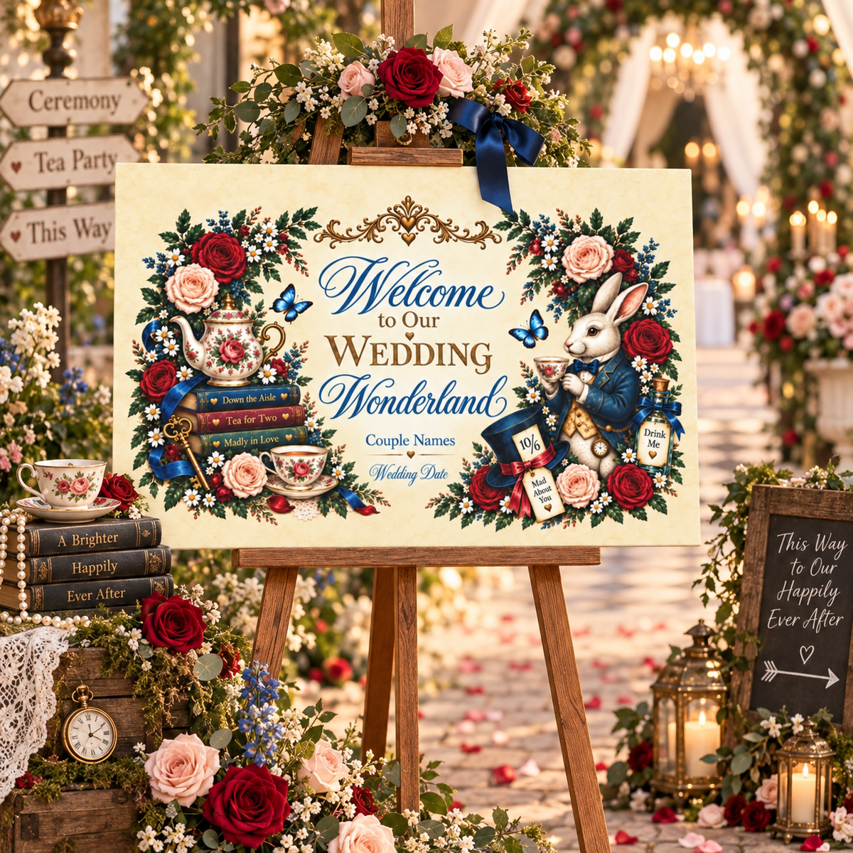 Welcome to Our Wedding Wonderland Canvas