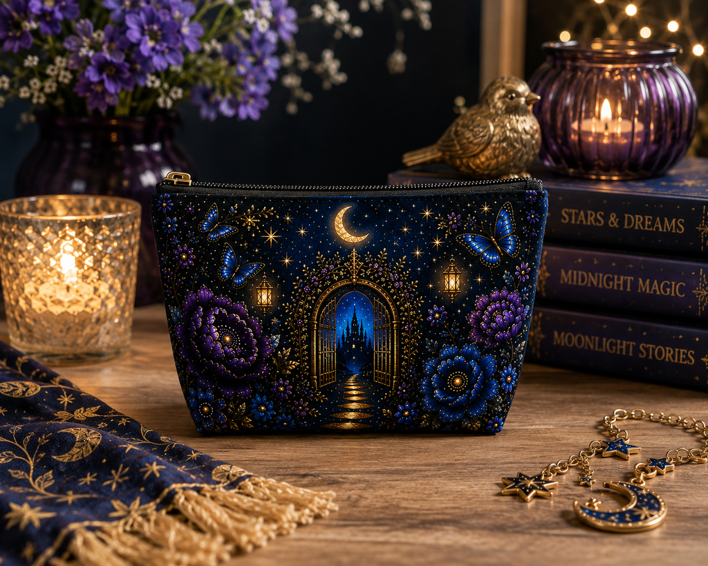 Midnight Magic Accessory Pouch | Night Garden Butterflies