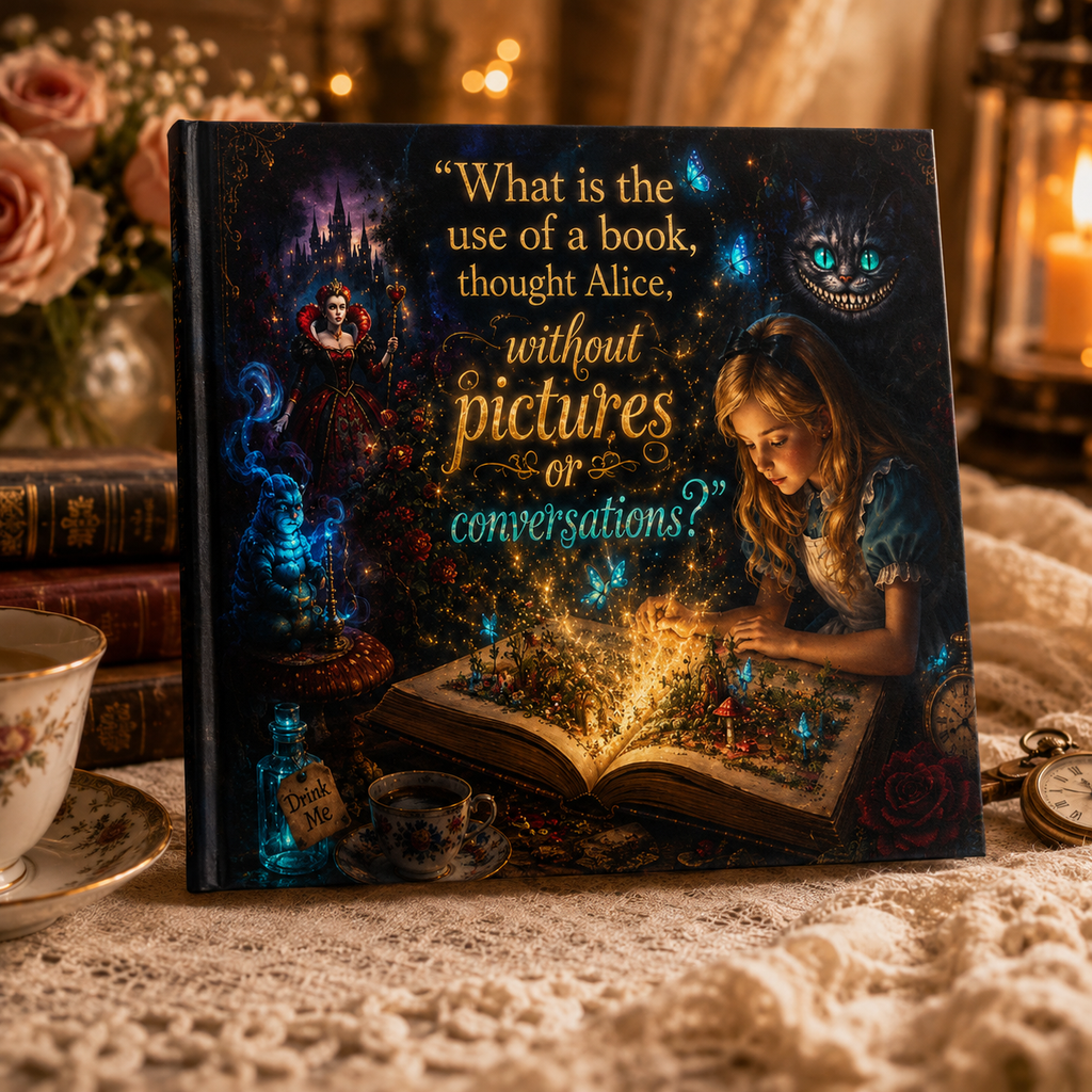 Alice in Wonderland illustration Hardcover Photo Book | fantasy storybook art