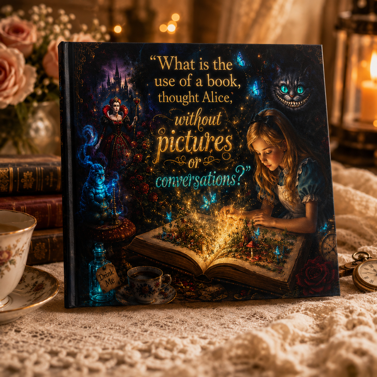 Alice in Wonderland illustration Hardcover Photo Book | fantasy storybook art