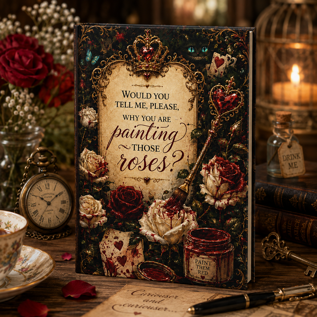 Alice in Wonderland Roses Journal Hardcover