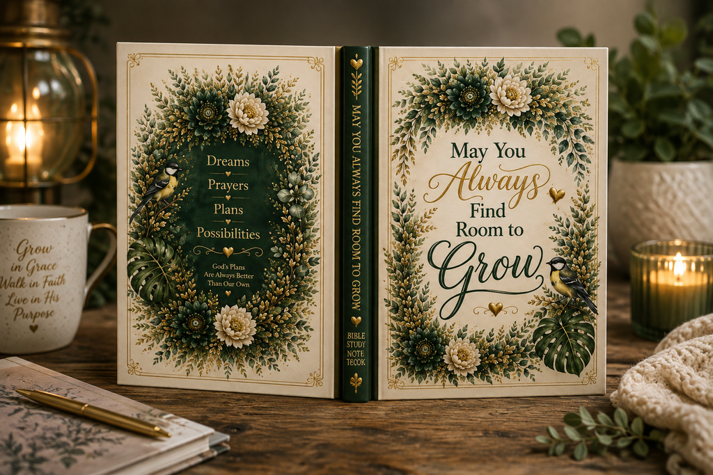 May You Always Find Room to Grow Hardcover Journal | Floral Botanical Inspirational
