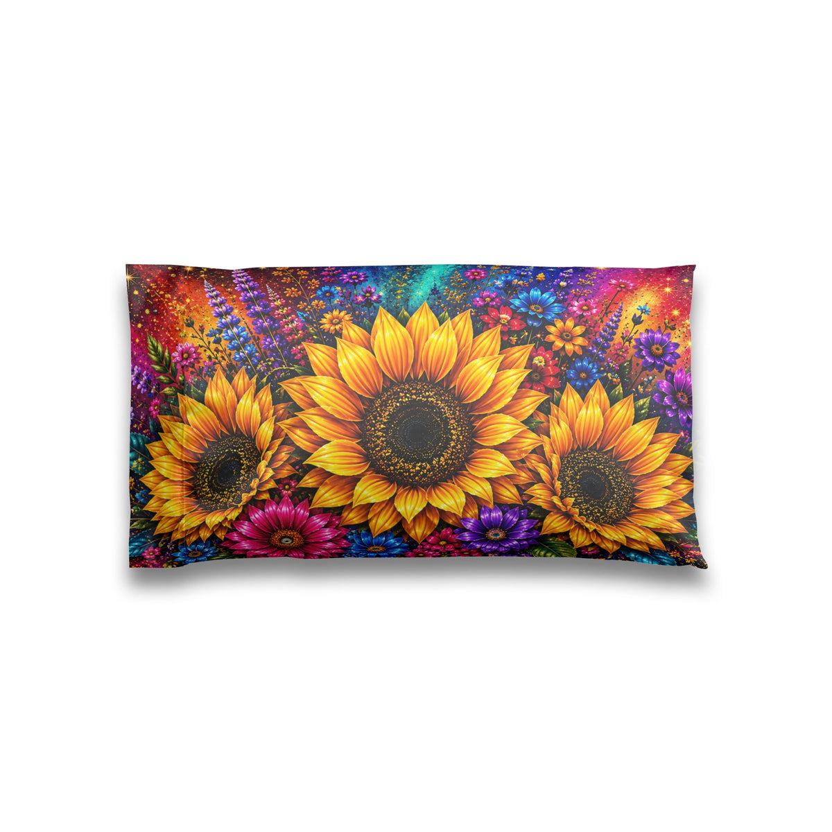 Sunflower Bouquet Satin Pillowcase | Vibrant Floral Body Pillowcase