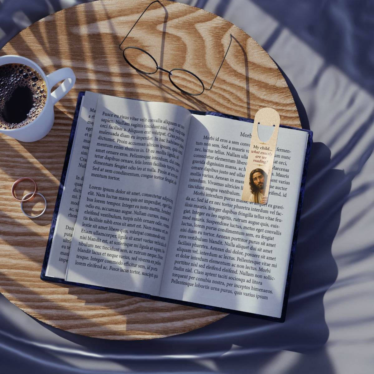 Jesus Peeking, My Child What Exactly Are We Reading? Bookmark | Religious Reading Humor