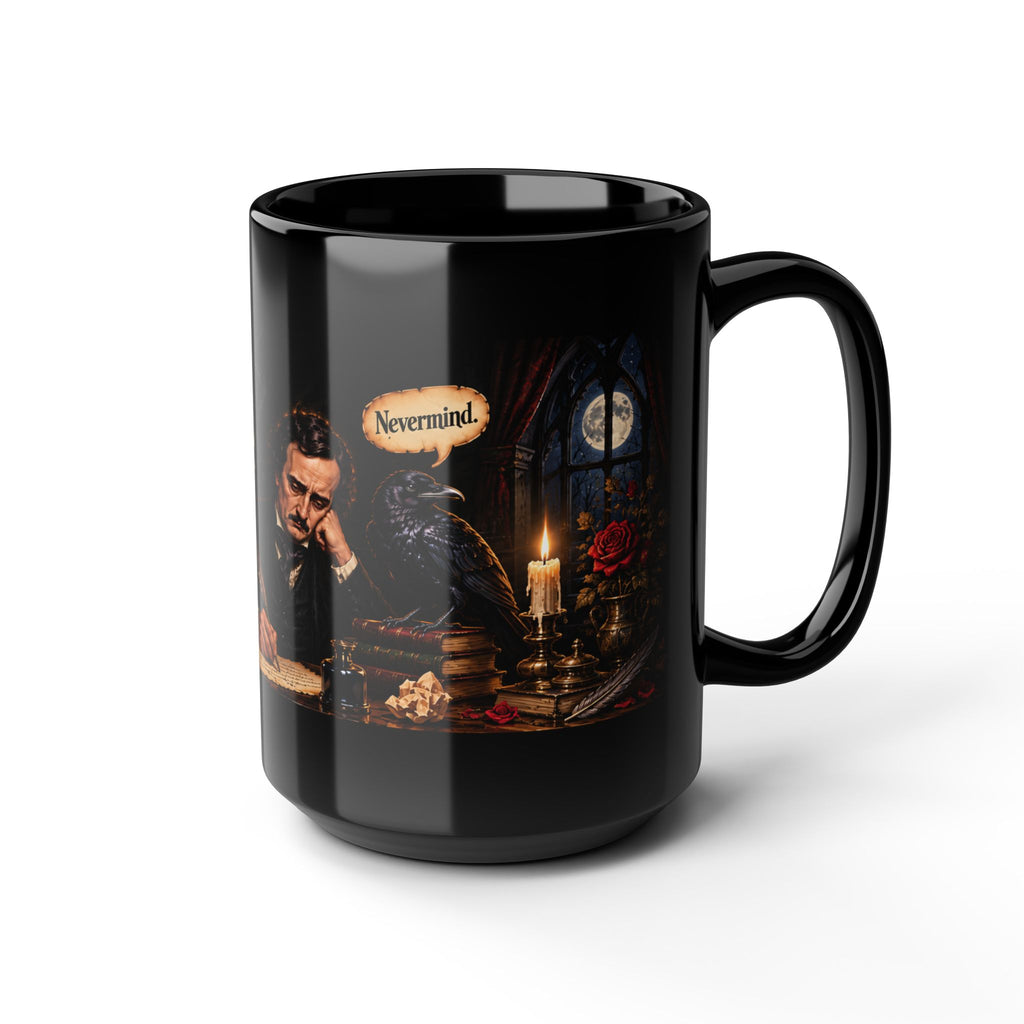 The Passive Aggressive Raven mug | Black 15oz ceramic