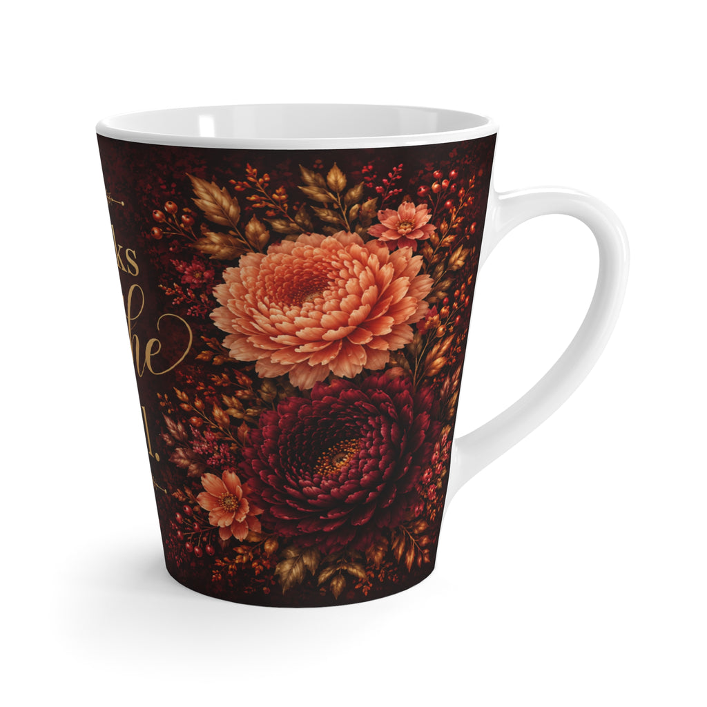 Drinks That Soothe The Soul Mug | Floral Autumn Tea Coffee Ceramic