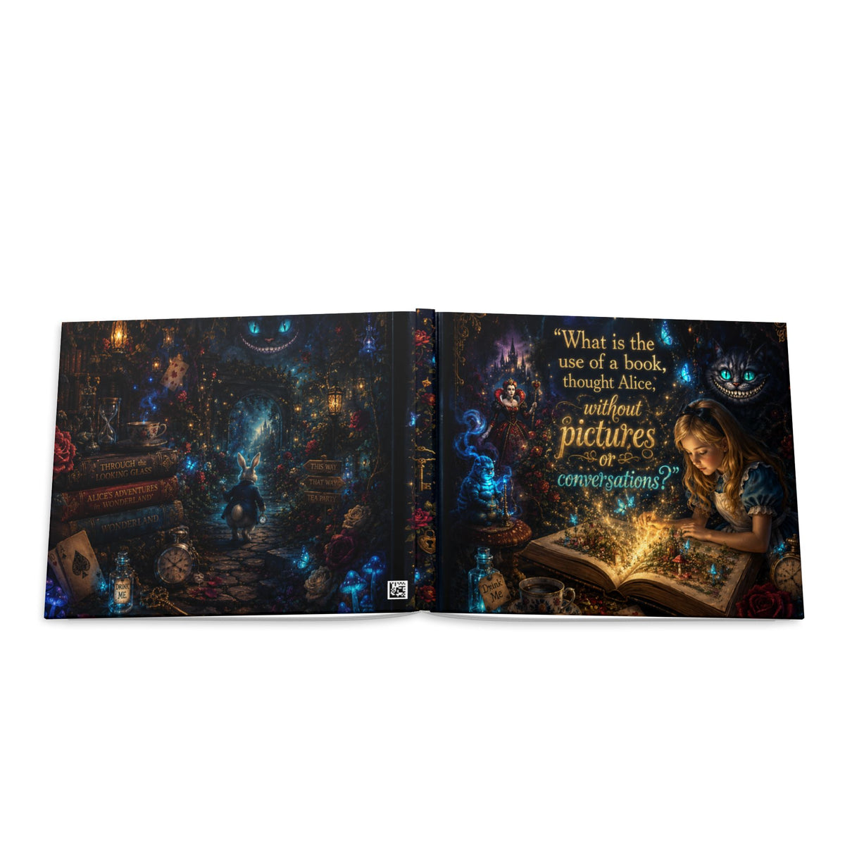 Alice in Wonderland illustration Hardcover Photo Book | fantasy storybook art