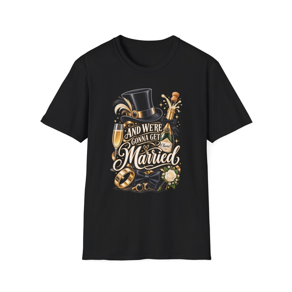 Going to the Chapel Couples T-Shirt | Wedding Veil Ring Bouquet Design