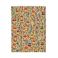 Whimsical Alice Mushroom Garden Velveteen Plush Blanket | Floral Fungi Pattern