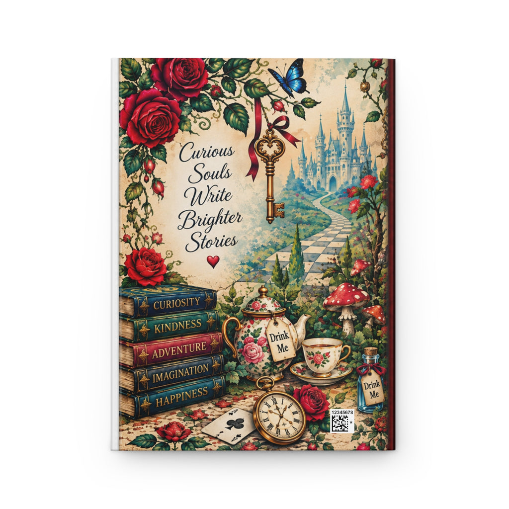 Alice in Wonderland Illustration Hardcover Journal | Down the Rabbit Hole Notebook