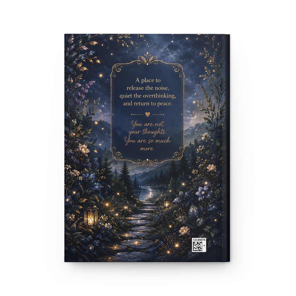Rest Your Mind hardcover journal | inspirational moonlit floral notebook
