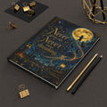 Never grow up Never stop dreaming Hardcover Journal | Peter Pan moonlit fantasy