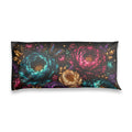Galactic Floral Spiral Satin Pillowcase | Cosmic Rose Nightprint